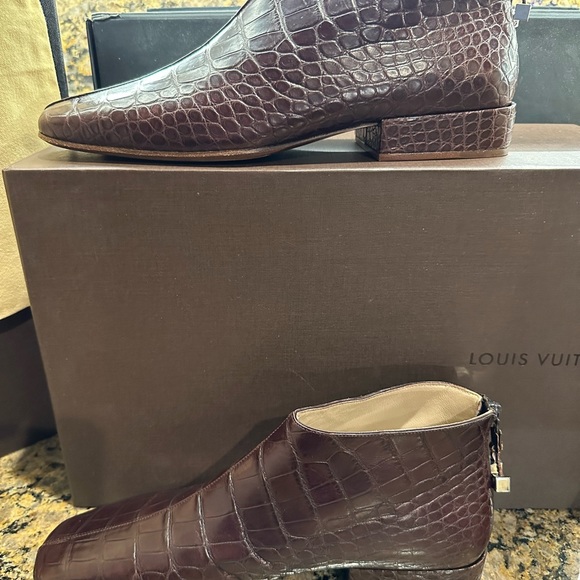 Louis Vuitton Alligator skin luxury ankle boots 38,5 NWT - Picture 8 of 12